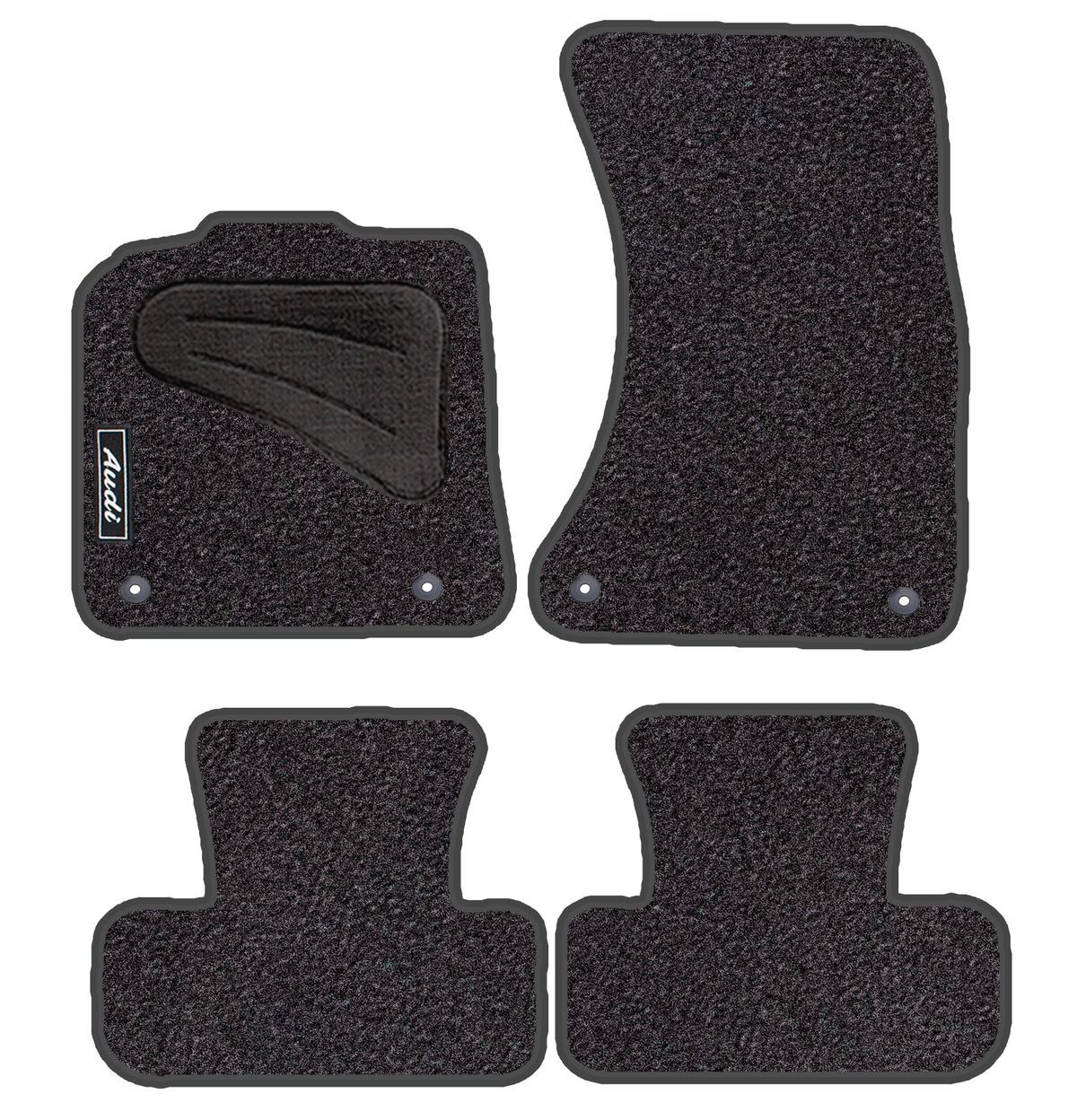 JGO. ALFOMBRAS DIAMOND JASPEADA MOD. AUDI Q5 (08-) con fijación específica botón - 2