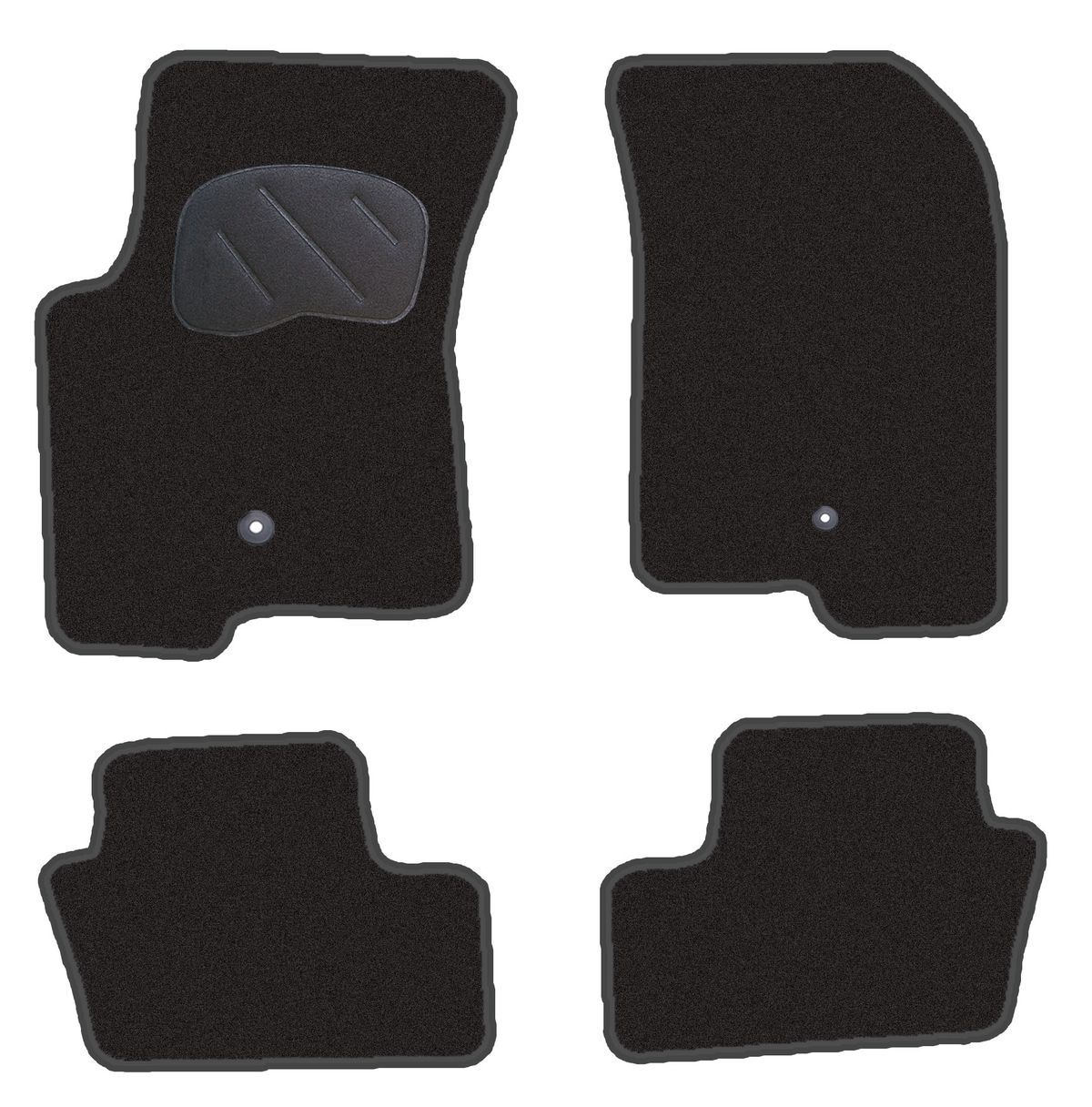 JGO. ALFOMBRAS DIAMOND JASPEADA MOD. DODGE CALIBER (07-) con fijación ollao para