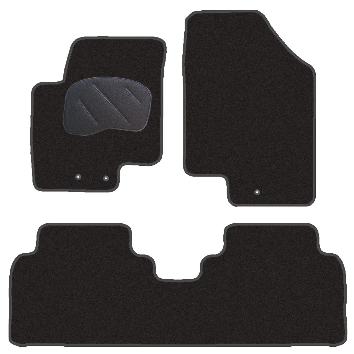 JGO. ALFOMBRAS DIAMOND JASPEADA MOD.  HYUNDAI IX-20 5P  (10-) con fijación ollao