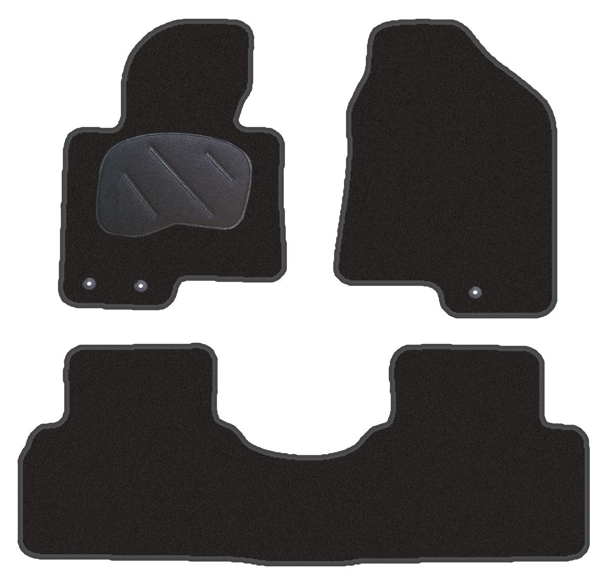 JGO. ALFOMBRAS DIAMOND JASPEADA MOD. HYUNDAI iX35  (10-) con fijación ollao para