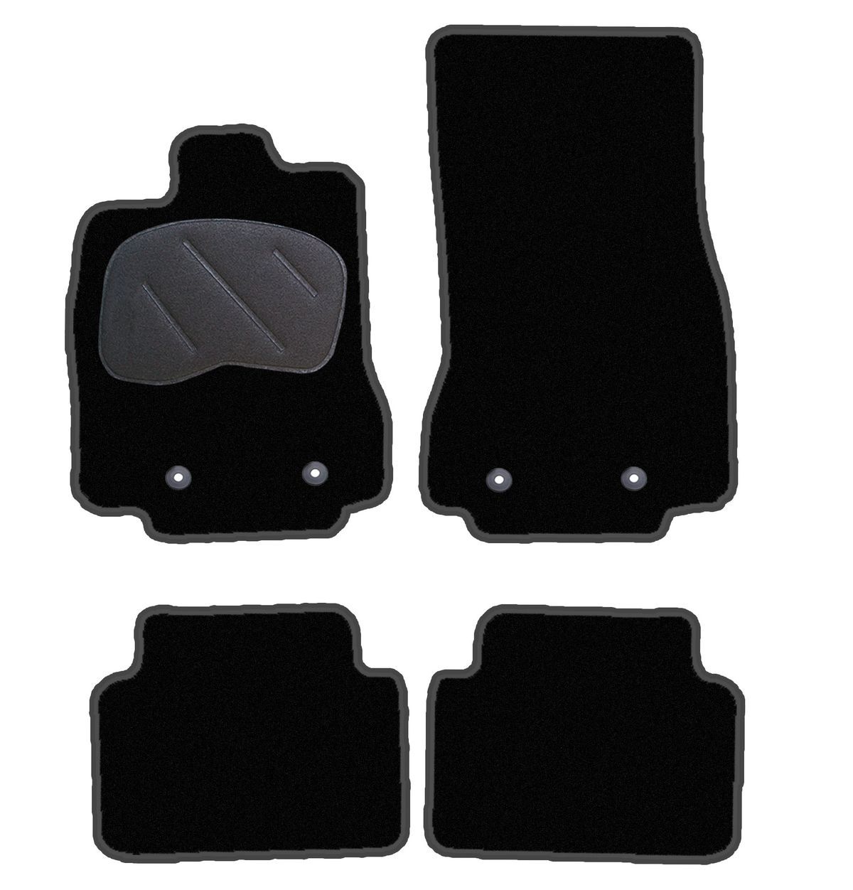 JGO. ALFOMBRAS DIAMOND JASPEADA MOD. JAGUAR XF (07-) con fijación universal rosca