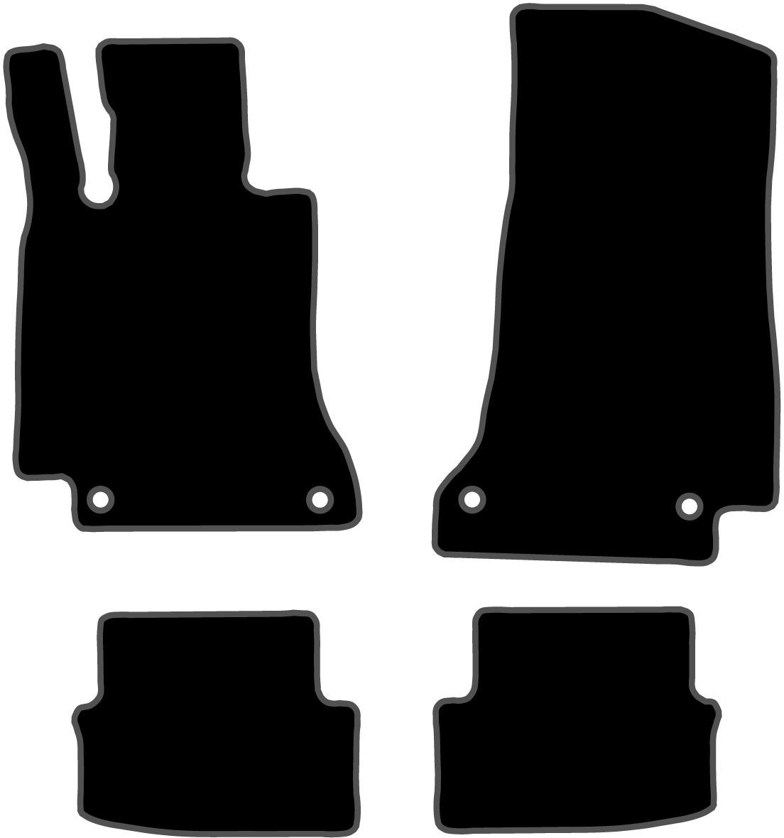 JGO. ALFOMBRAS DIAMOND JASPEADA MOD. MERCEDES CLASE C SPORT COUPE C205 2P