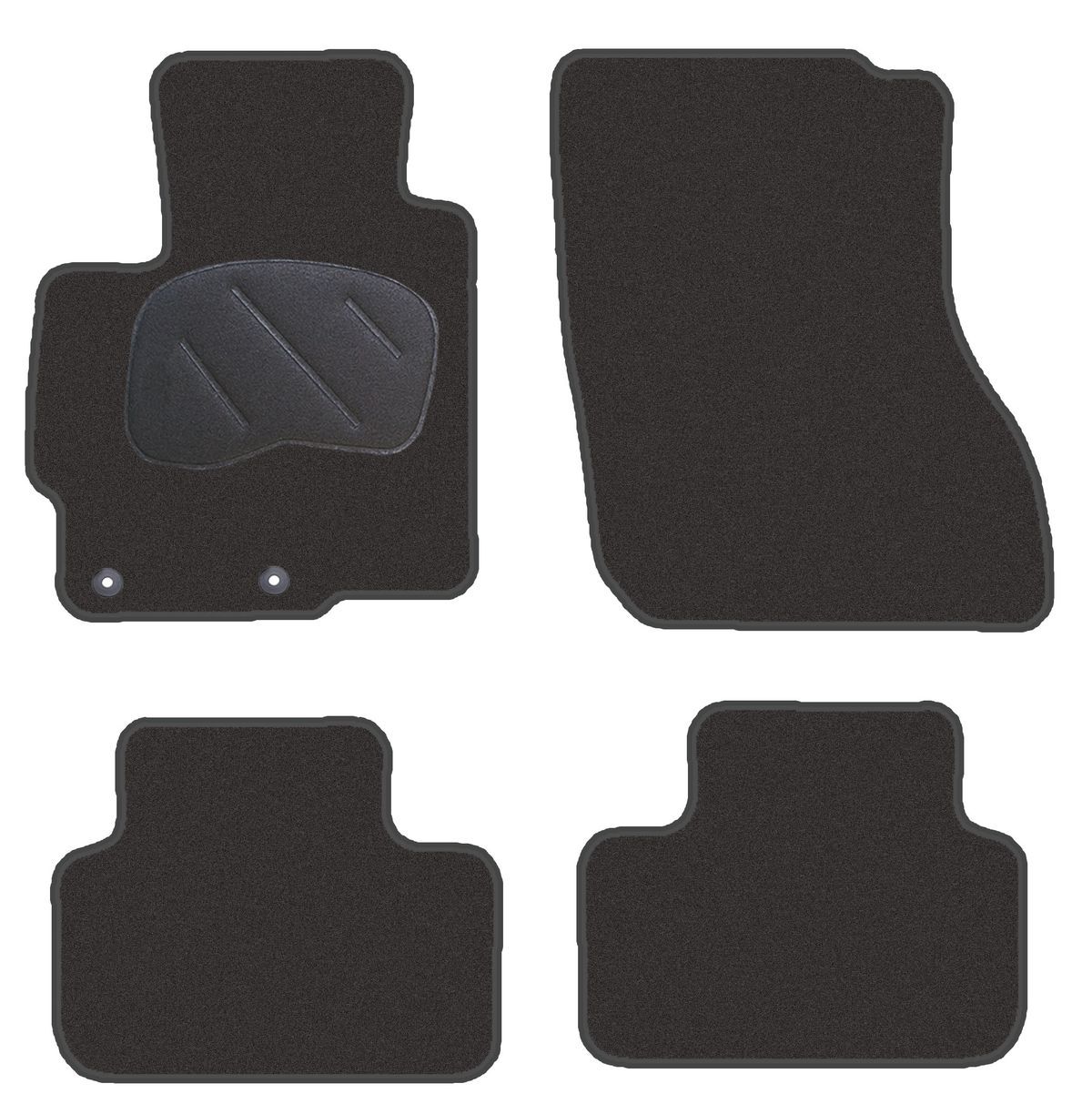 JGO. ALFOMBRAS DIAMOND JASPEADA MOD. MITSUBISHI ASX (10-) con fijación ollao para