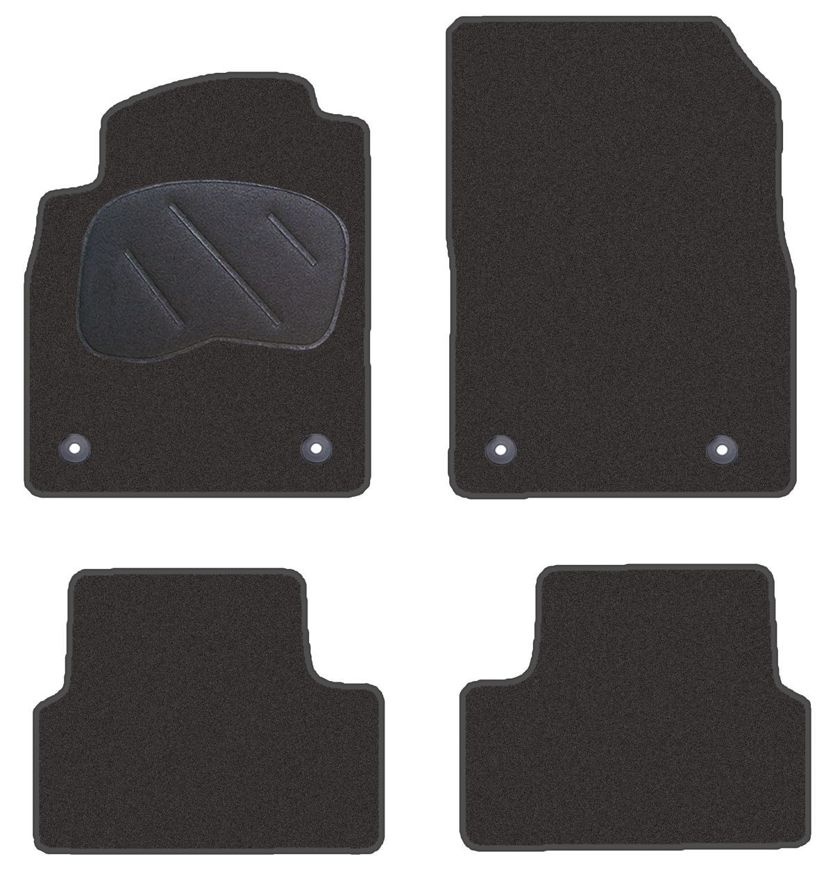 JGO. ALFOMBRAS DIAMOND JASPEADA MOD. OPEL ASTRA J (10-) con fijación específica