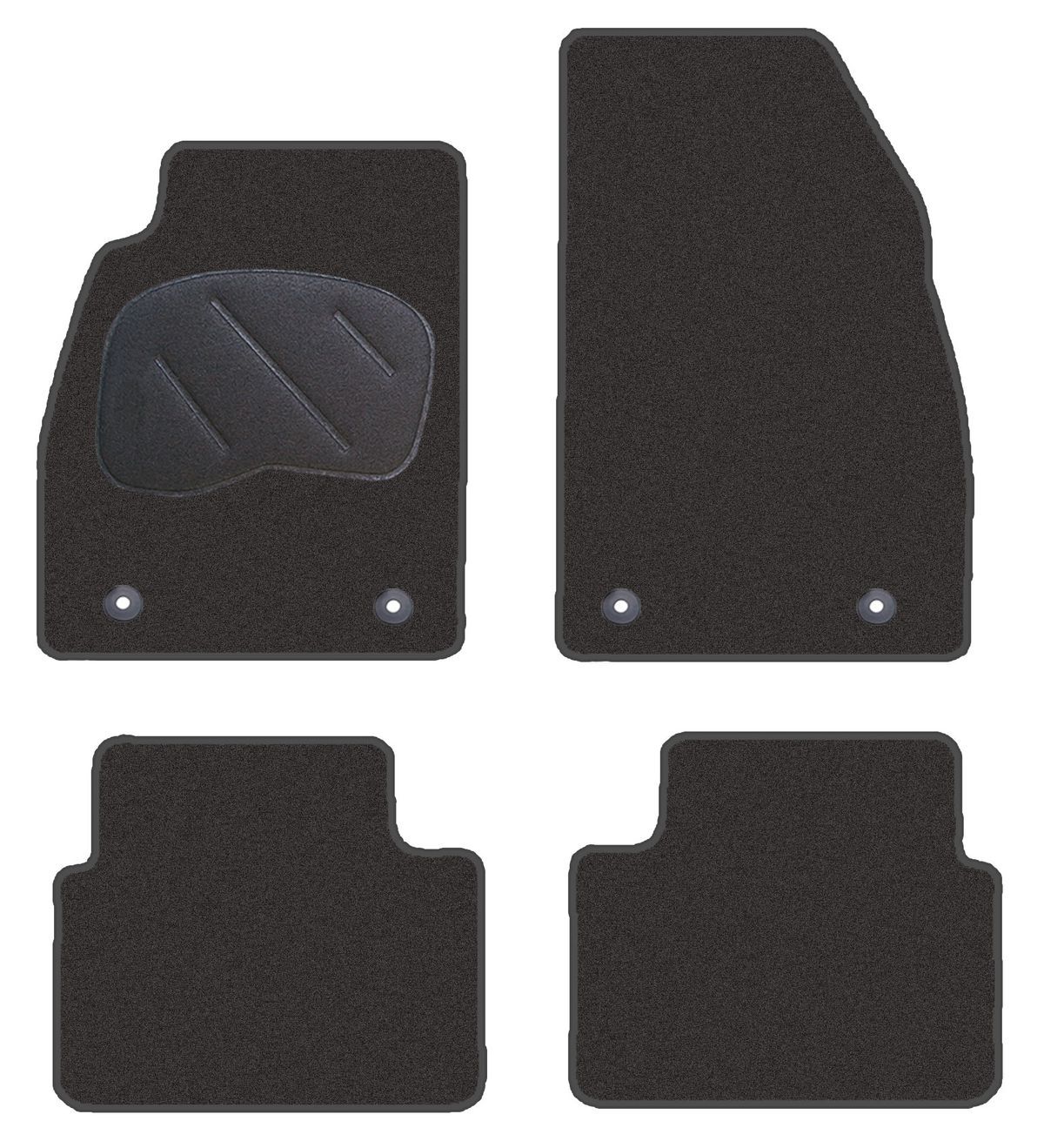 JGO. ALFOMBRAS DIAMOND JASPEADA MOD. OPEL INSIGNIA (09-) con fijación específica