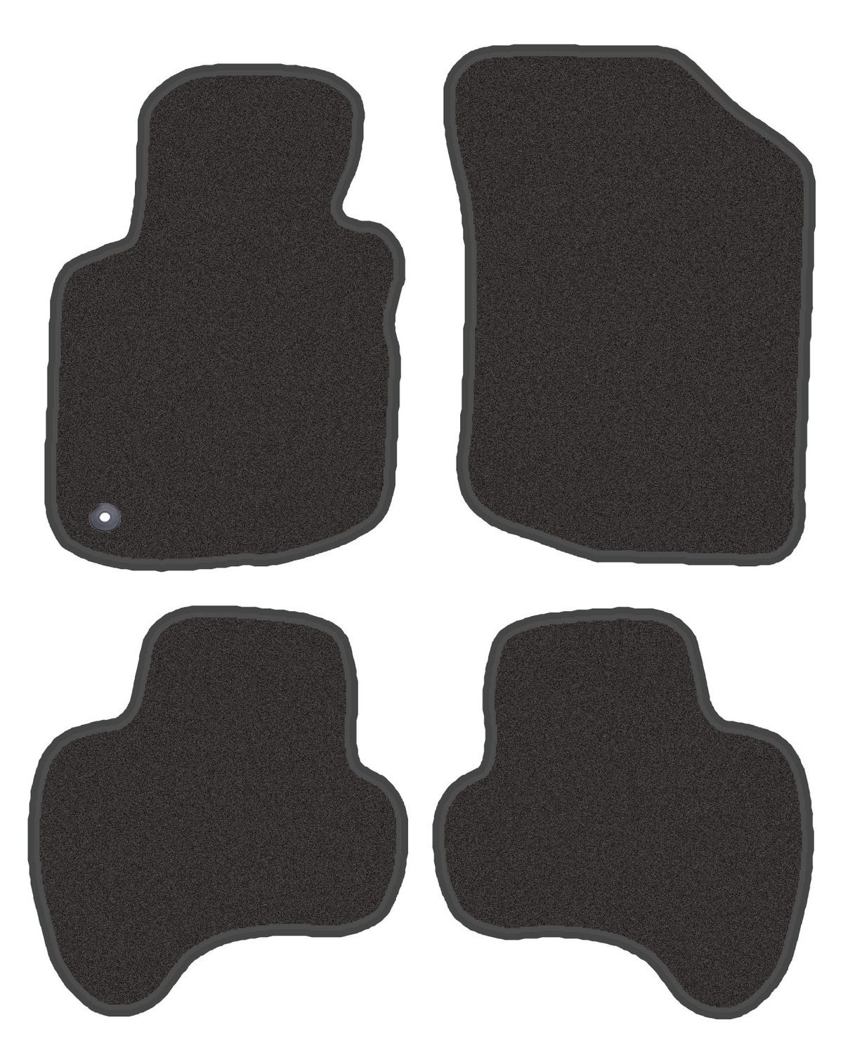 JGO. ALFOMBRAS DIAMOND JASPEADA MOD. PEUGEOT 107 con fijación específica botón - 1