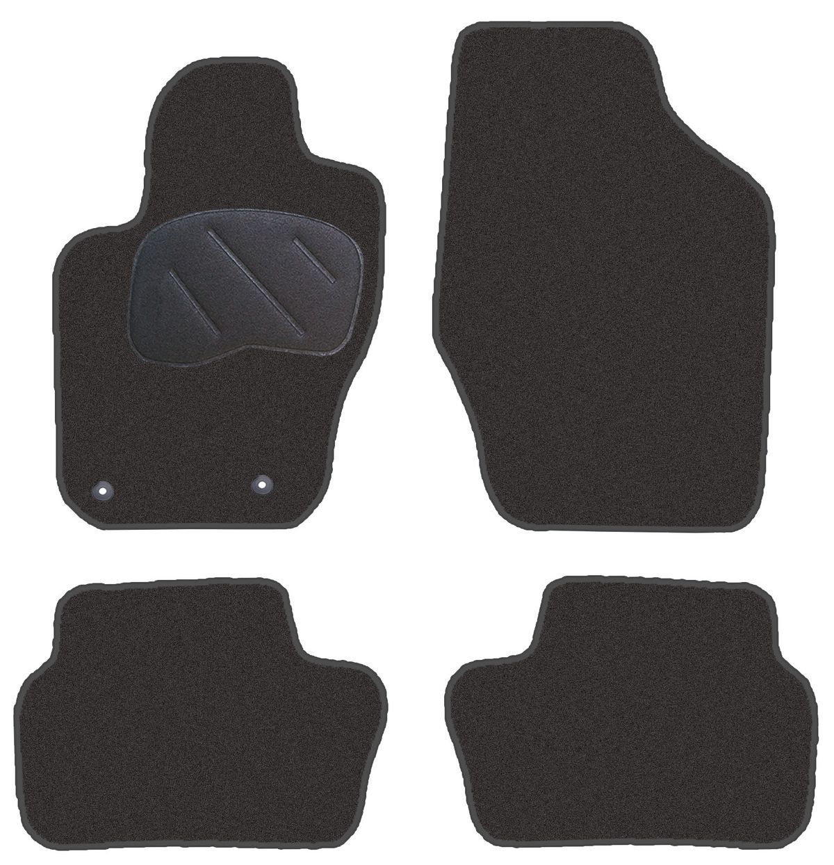 JGO. ALFOMBRAS DIAMOND JASPEADA MOD. PEUGEOT 307 con fijación específica botón - 2