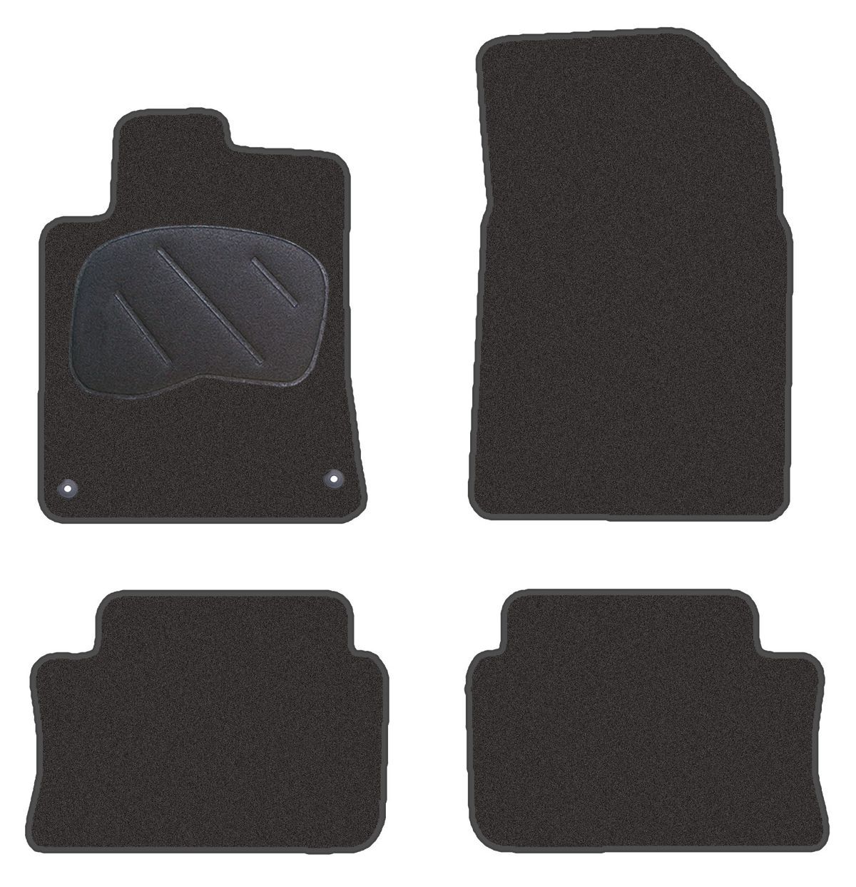 JGO. ALFOMBRAS DIAMOND JASPEADA MOD. PEUGEOT 407 con fijación específica botón - 2