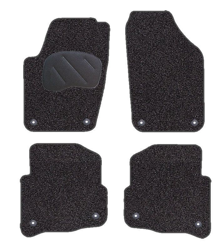 JGO. ALFOMBRAS DIAMOND JASPEADA MOD. VOLKSWAGEN POLO (11/01-09) con fijación específica botón - 2 pi