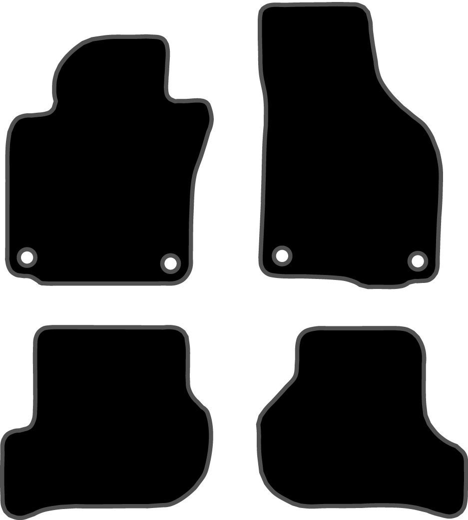 JGO. ALFOMBRAS DIAMOND JASPEADA MOD.  VOLKSWAGEN SCIROCCO ( 08- ) con fijación específica botón - 2