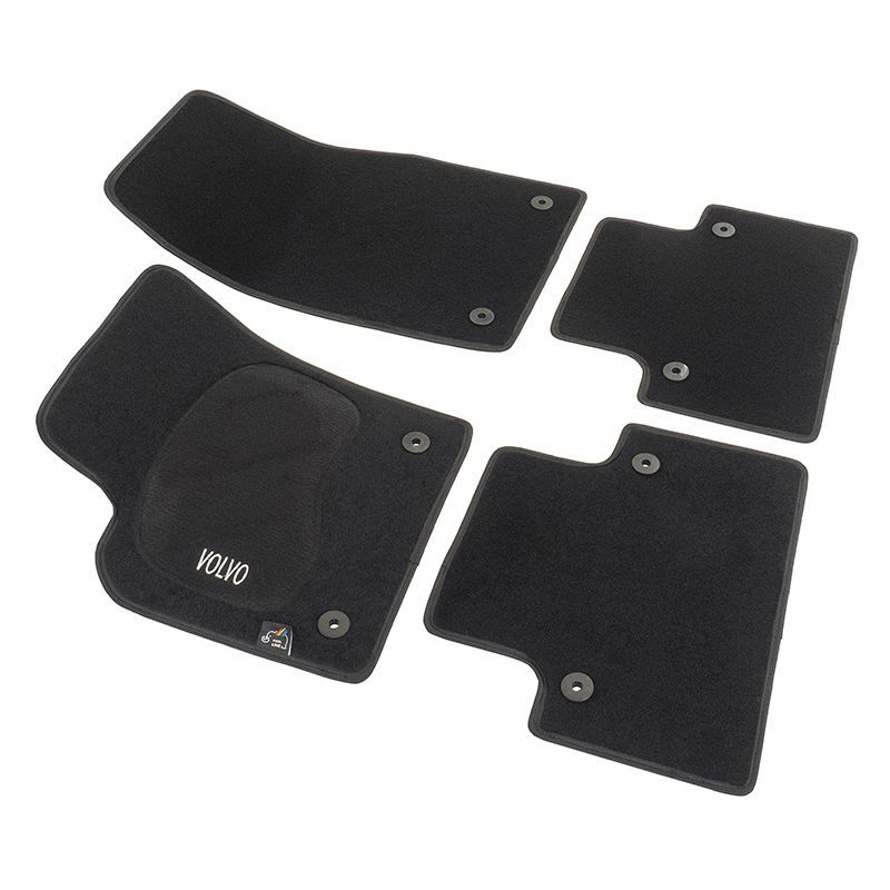 JGO. ALFOMBRAS DIAMOND JASPEADA MOD. VOLVO S40 (04-) - V50 con fijación específica botón - 2 piloto,