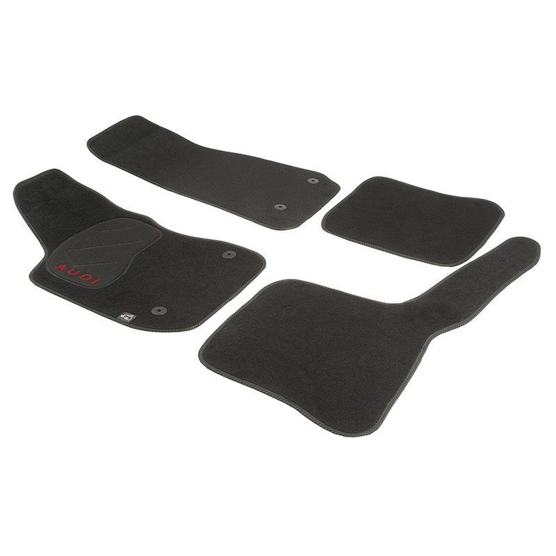 JGO. ALFOMBRAS DIAMOND NEGRA MOD. AUDI A-4 (94-01) con fijación específica botón
