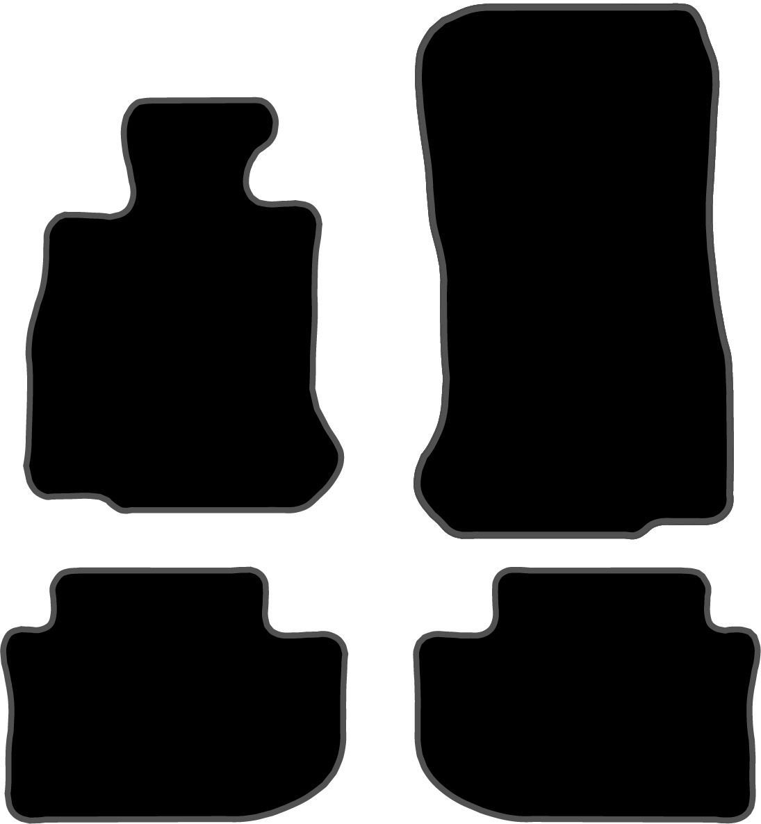 JGO. ALFOMBRAS DIAMOND NEGRA MOD.   BMW SERIE 6 F06 Gran Coupé con fijación