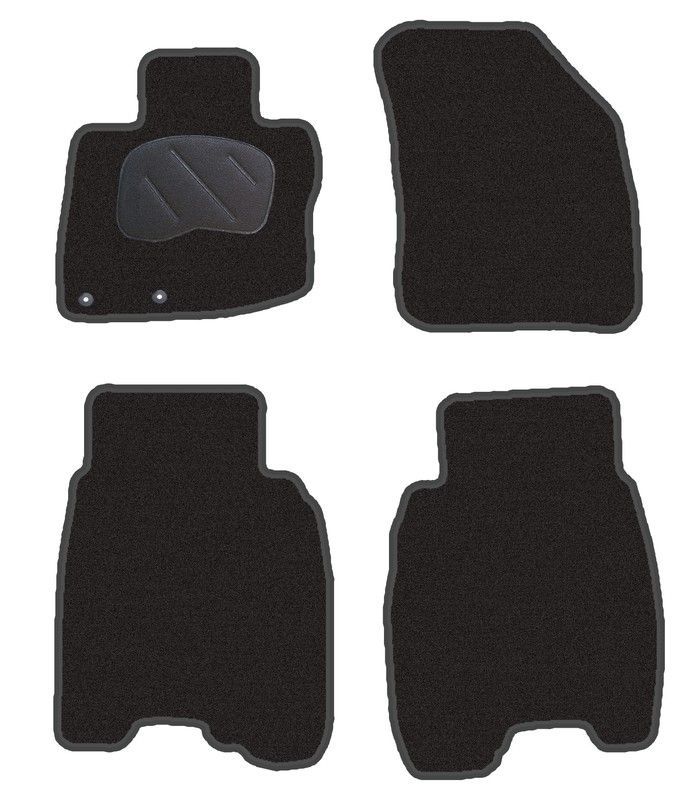 JGO. ALFOMBRAS DIAMOND NEGRA MOD. HONDA CIVIC (06-12) con fijación ollao para