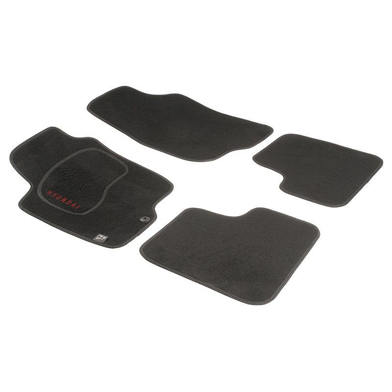 JGO. ALFOMBRAS DIAMOND NEGRA MOD. HYUNDAI I-30  (08-12) con fijación universal