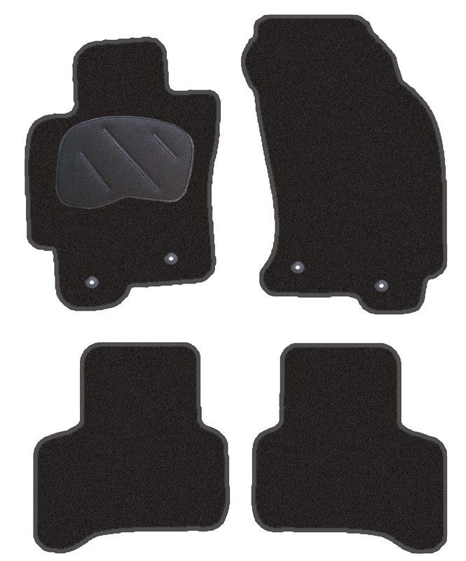 JGO. ALFOMBRAS DIAMOND NEGRA MOD. JAGUAR X-TYPE (02-) con fijación universal