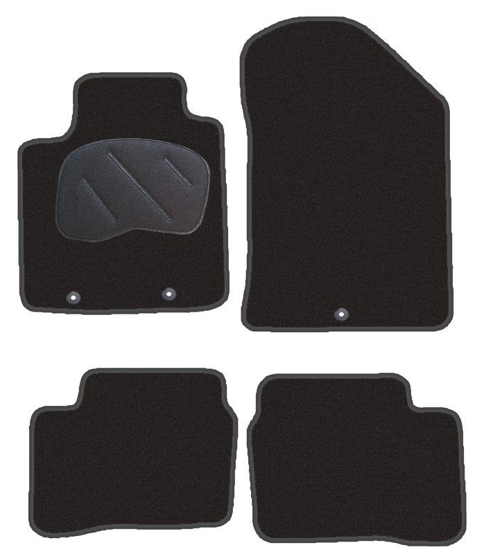 JGO. ALFOMBRAS DIAMOND NEGRA MOD.  KIA PICANTO ( 11- ) con fijación ollao para