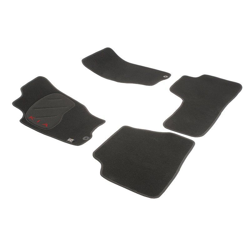 JGO. ALFOMBRAS DIAMOND NEGRA MOD. KIA SORENTO con fijación específica botón -