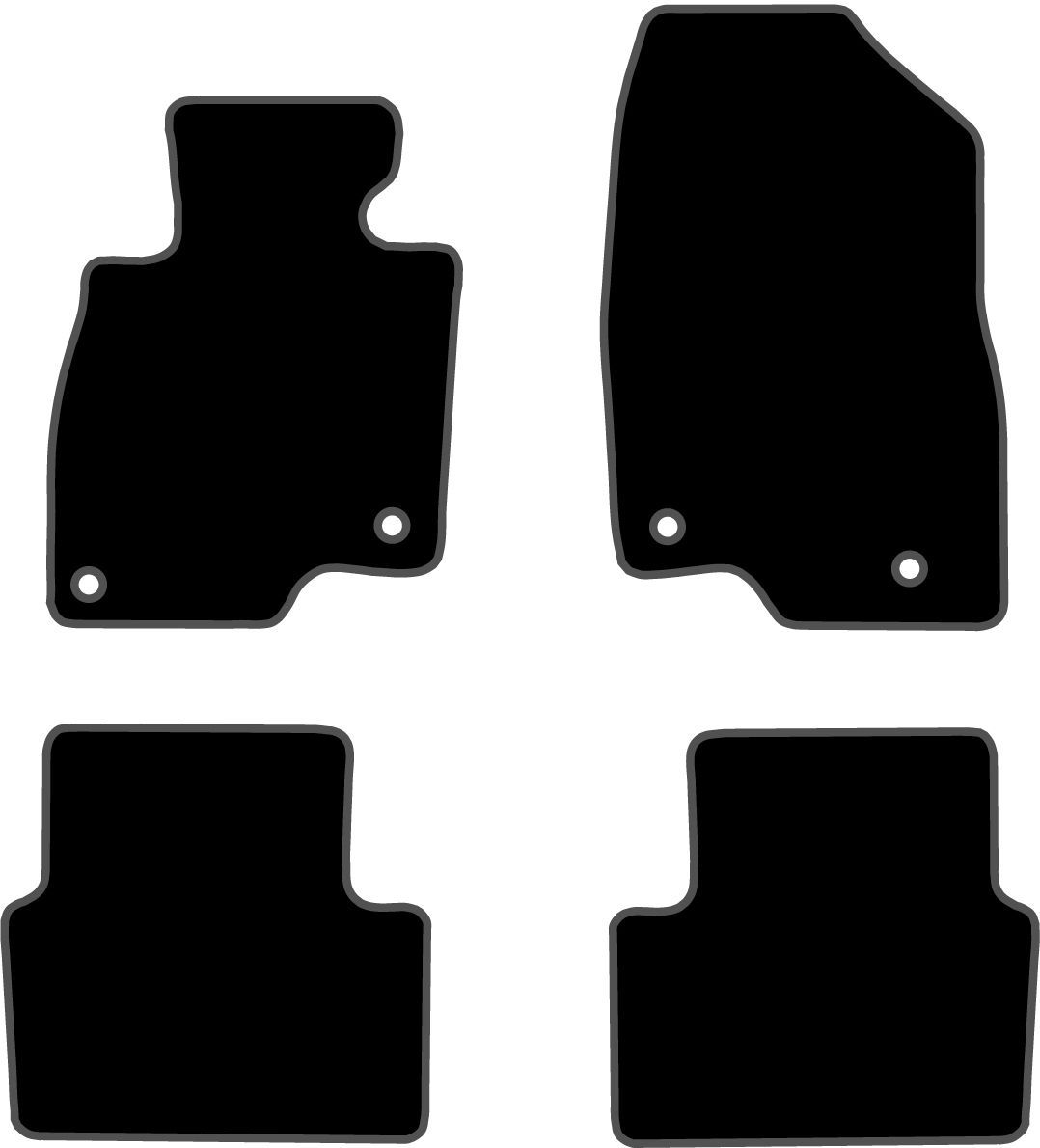 JGO. ALFOMBRAS DIAMOND NEGRA MOD. MAZDA 3 ( 13- )