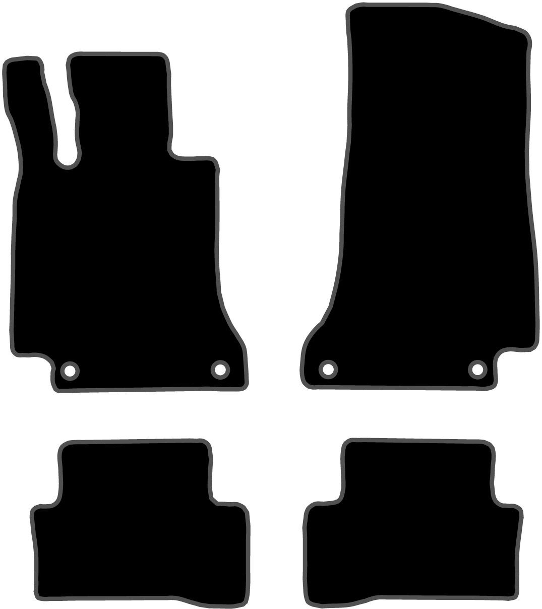 JGO. ALFOMBRAS DIAMOND NEGRA MOD. MERCEDES CLASE C ESTATE S205