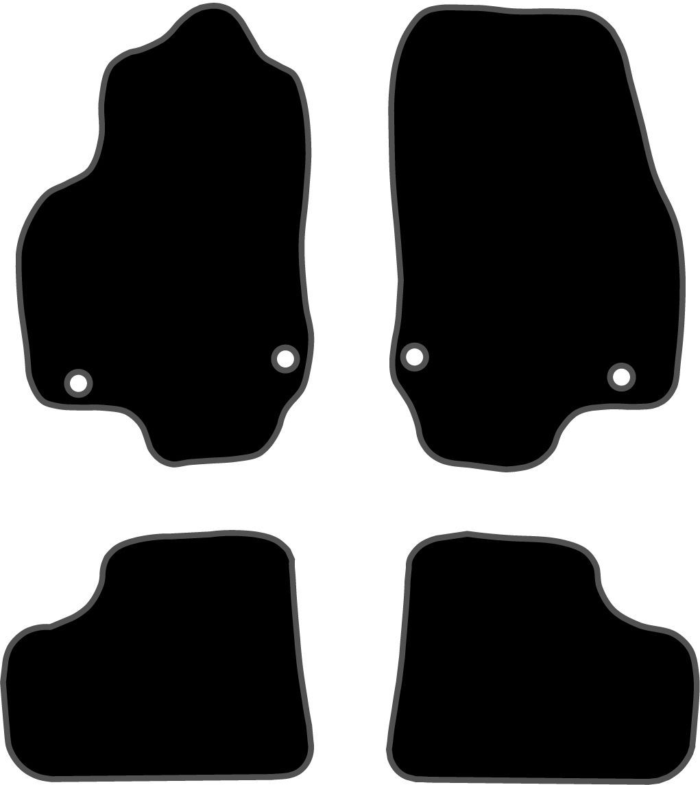 JGO. ALFOMBRAS DIAMOND NEGRA MOD. OPEL ASTRA H (04-10) con fijación específica