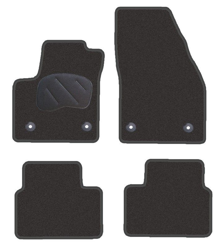 JGO. ALFOMBRAS DIAMOND NEGRA MOD. OPEL MERIVA (10-) con fijación específica