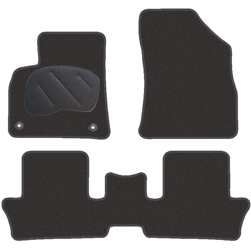 JGO. ALFOMBRAS DIAMOND NEGRA MOD. PEUGEOT 3008 con fijación específica botón -