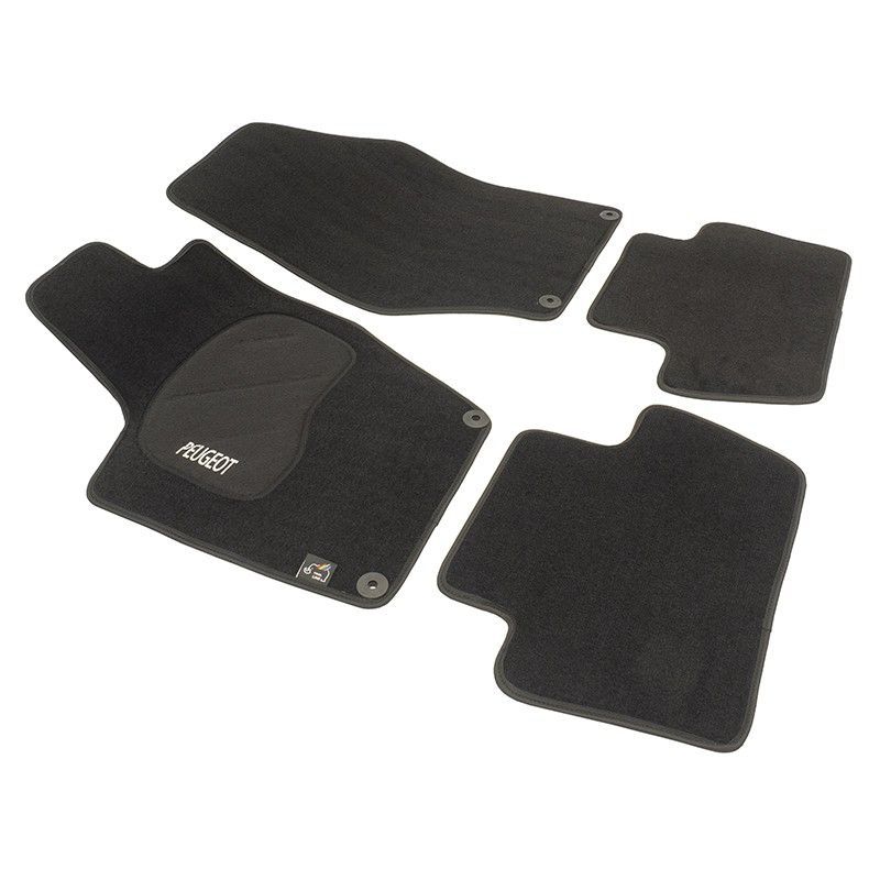 JGO. ALFOMBRAS DIAMOND NEGRA MOD. PEUGEOT 308 con fijación específica botón - 2
