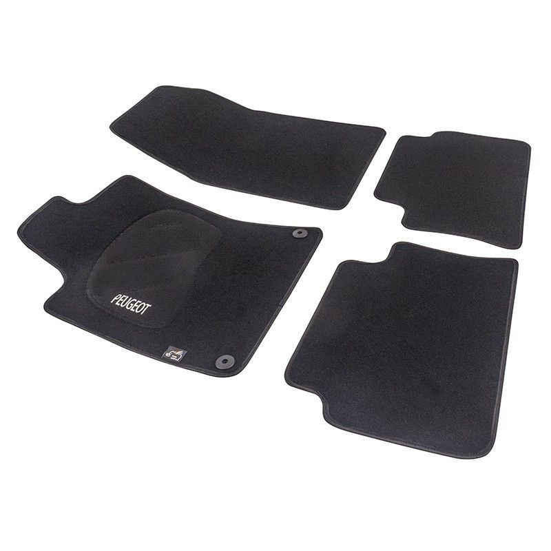 JGO. ALFOMBRAS DIAMOND NEGRA MOD. PEUGEOT 407 con fijación específica botón - 2