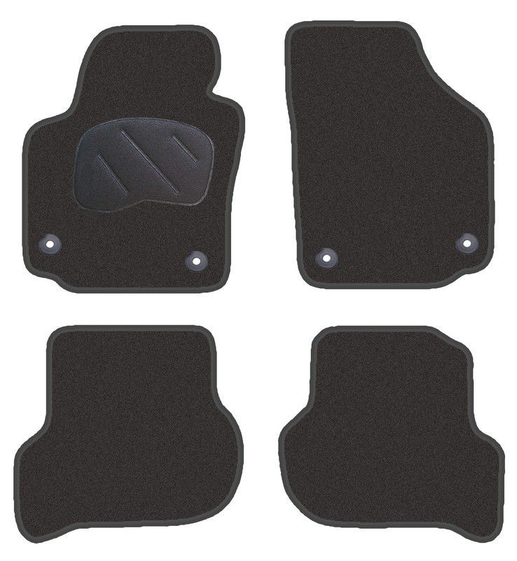 JGO. ALFOMBRAS DIAMOND NEGRA MOD. SEAT ALTEA (05-) - TOLEDO (9/04-) con