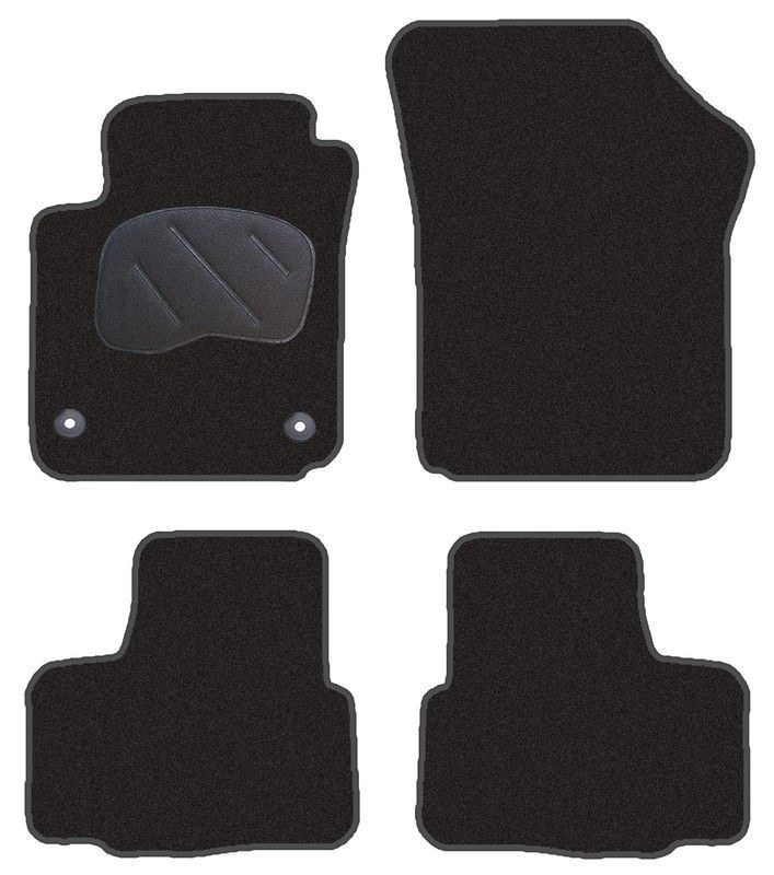 JGO. ALFOMBRAS DIAMOND NEGRA MOD.  SEAT Mii con fijación específica botón - 1