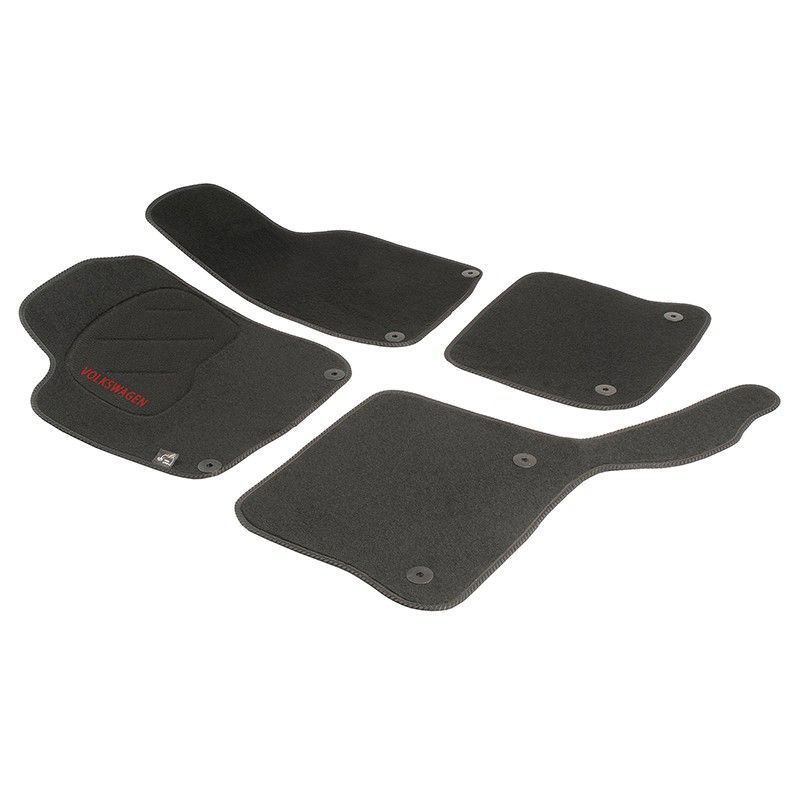 JGO. ALFOMBRAS DIAMOND NEGRA MOD. VOLKSWAGEN GOLF IV - BORA con fijación específica botón - 2 pilo