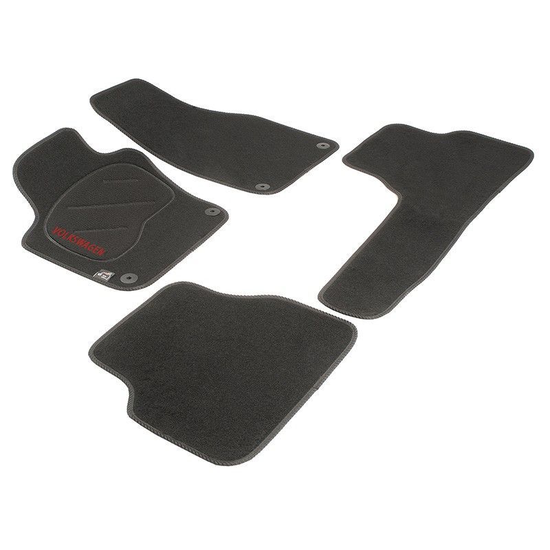 JGO. ALFOMBRAS DIAMOND NEGRA MOD. VOLKSWAGEN TIGUAN con fijación específica botón - 2 piloto y 2 c