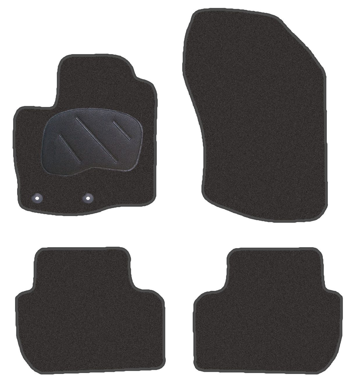 JGO. ALFOMBRAS DIAMONT JASPEADA MOD. PEUGEOT 4007 5P (07-12)  con fijación ollao para gancho - 2 pil