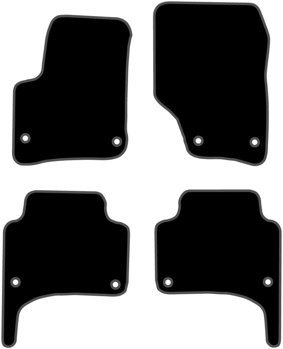 JGO.ALFOMBRAS "OFF ROAD" MOD. PORSCHE CAYENNE TURBO (02-08) con fijación específica botón -2 pil