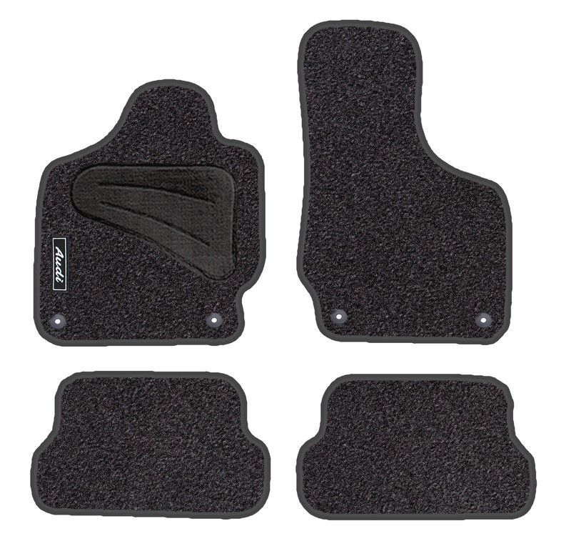 JGO. ALFOMBRAS PREMIUM NEGRA MOD.  AUDI TT 2ª SERIE (07-) con fijación específica