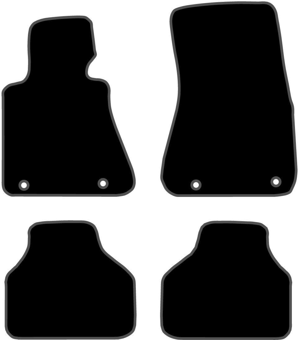 JGO. ALFOMBRAS PREMIUM NEGRA MOD.  BMW SERIE 7 E-65 (02-) con fijación universal