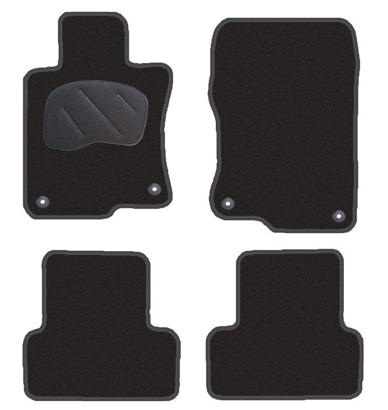 JGO. ALFOMBRAS PREMIUM NEGRA MOD. HONDA ACCORD ( 08 -12 )( 13- ) con fijación