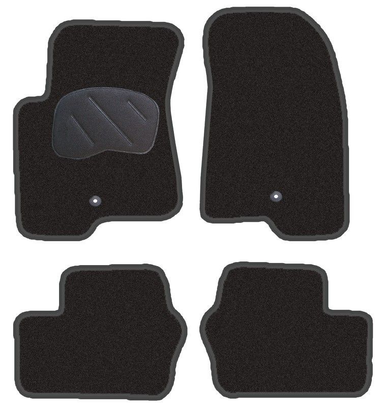 JGO. ALFOMBRAS PREMIUM NEGRA MOD.  JEEP COMPASS (07-) con fijación ollao para