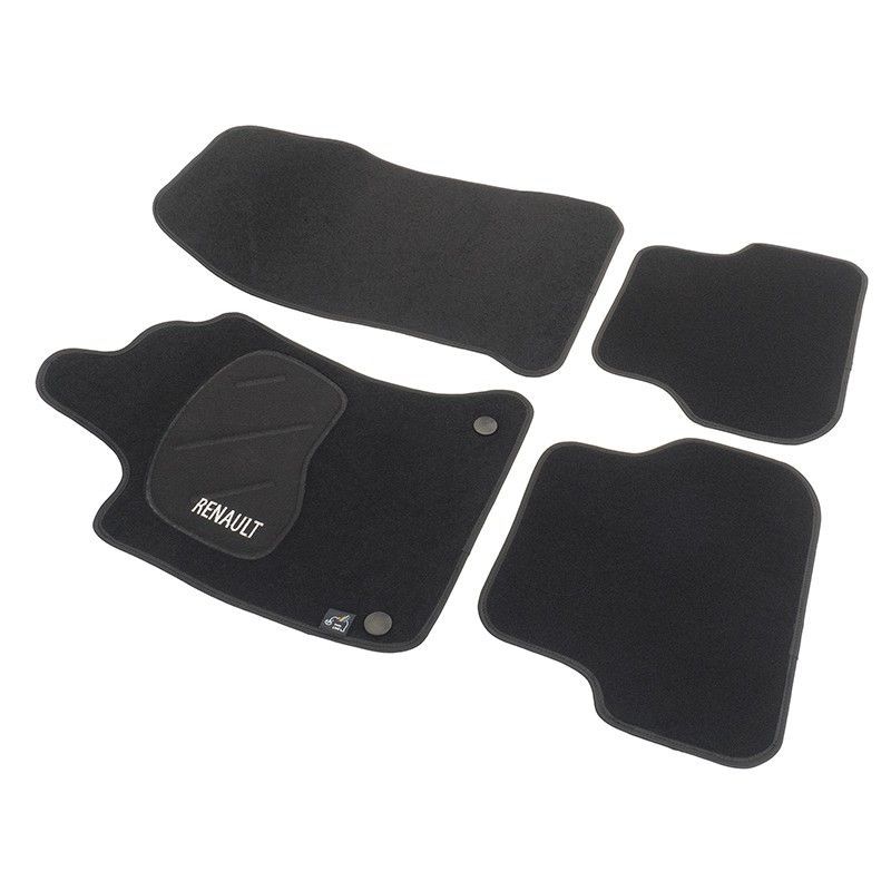 JGO. ALFOMBRAS PREMIUM NEGRA MOD.  RENAULT LAGUNA III (07-) con fijación