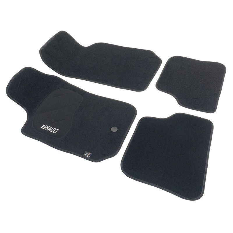 JGO. ALFOMBRAS PREMIUM NEGRA MOD.  RENAULT MEGANE  (95-02) con fijación