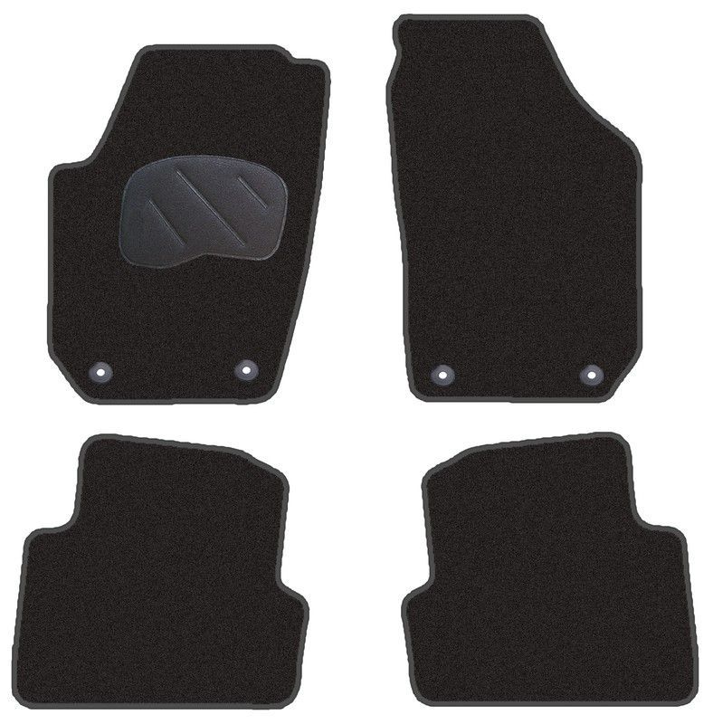 JGO. ALFOMBRAS PREMIUM NEGRA MOD.  SKODA FABIA (07-) con fijación universal