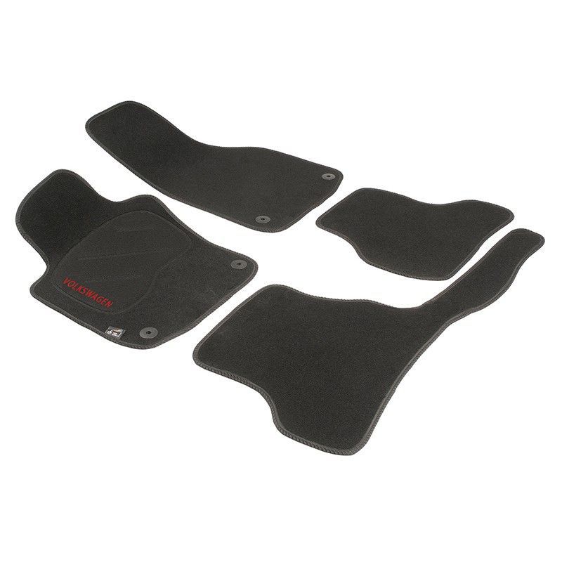 JGO. ALFOMBRAS PREMIUM NEGRA MOD.  VOLKSWAGEN GOLF VI con fijación
