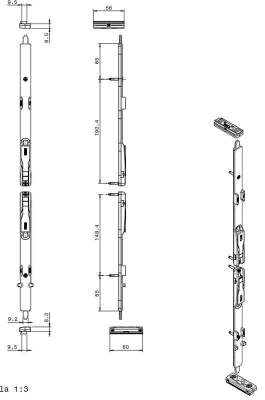 Jgo.pasador oscilo palanca 2ª hoja