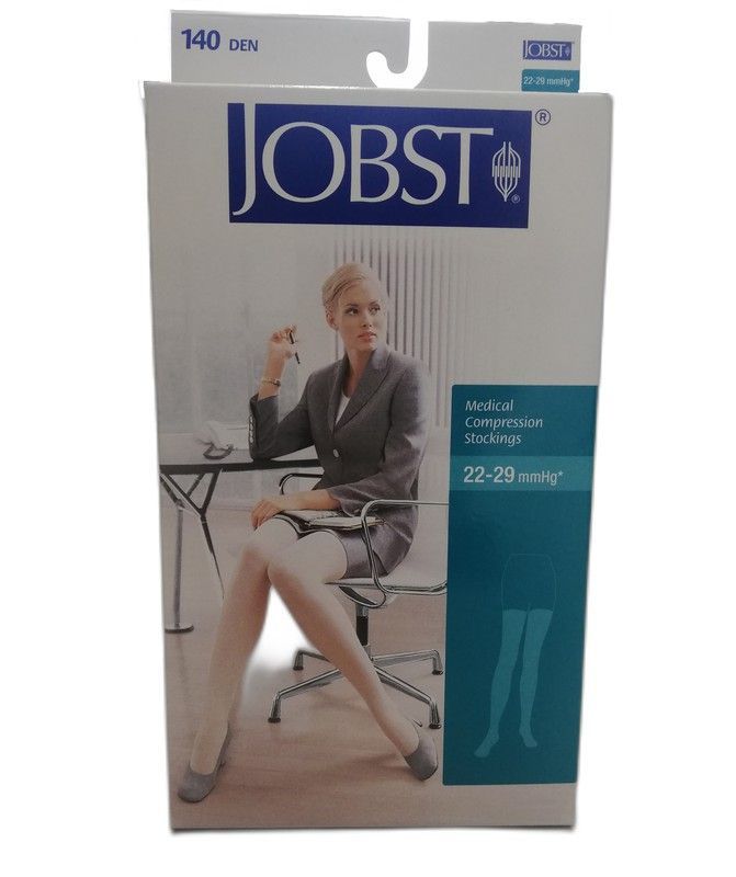 Jobst Par de medias largas con blonda compresión 140 Den Beige