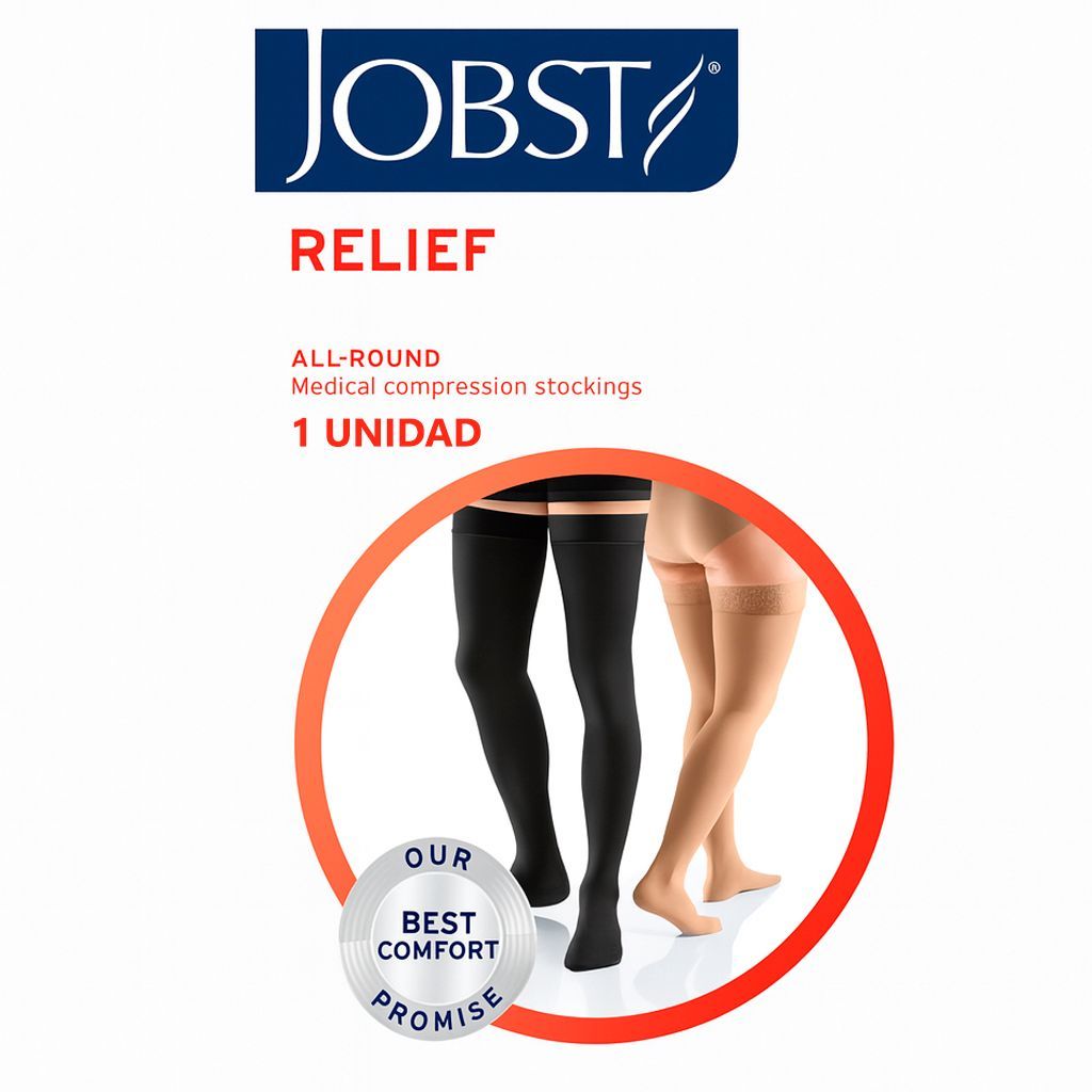 Jobst Relief 1 Media Larga AG de Compresión Media (Clase 2 20-30 mmHg) Post Operatoria Beige 1 Unidad