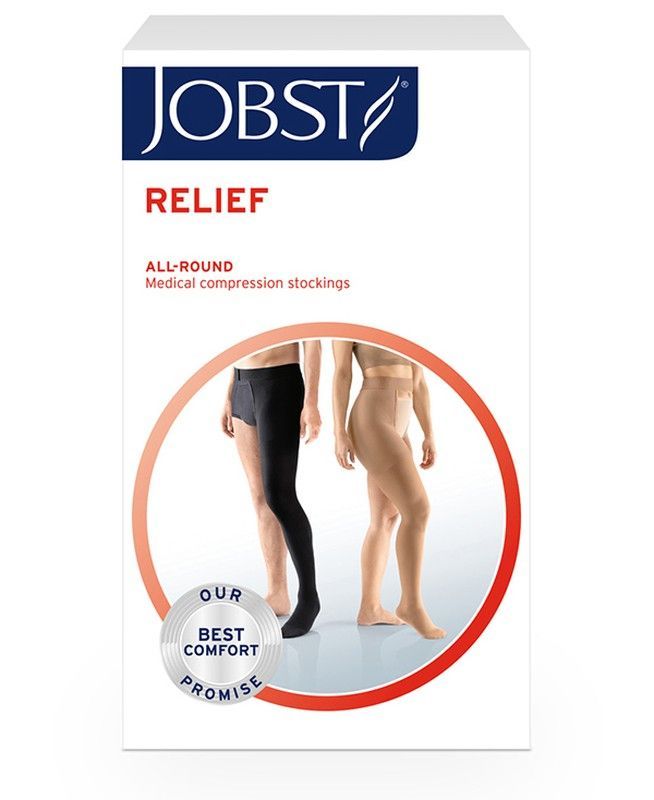 Jobst Relief 1 Media Larga Media Larga con Sujeción a Cintura AG-T Compresión Media (Clase 2 20-30 mmHg) Post Operatoria 1 Unidad BEIGE