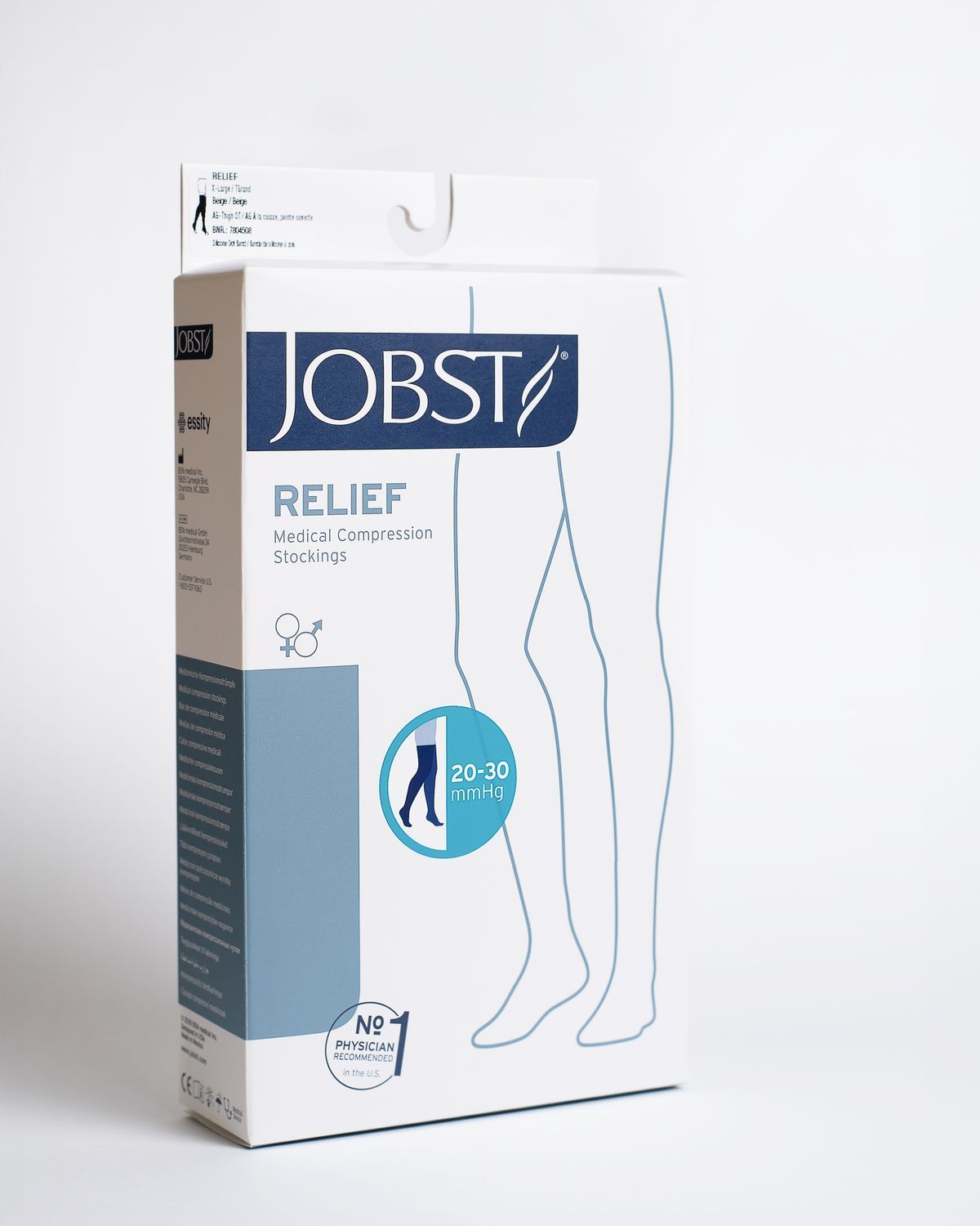 Jobst Relief Media Larga (2 piernas) sin cinturón puntera abierta