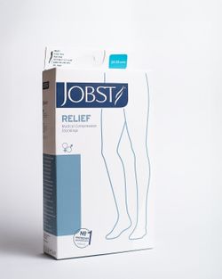 Jobst Relief Media Larga con cinturón (1 pierna) Puntera abierta