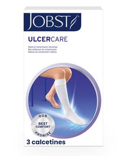 Jobst UlcerCare Calcetín Compresión Ligera 3 Calcetines Blancos
